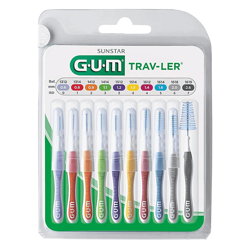 "Gum Trav-ler" starpzobu birstes, 10 gab. dažādu izmēru