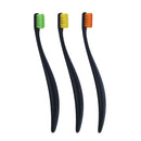 Promis Trio Black organiskā mīkstā zobu birste, melna, 3 gab.