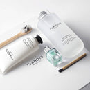 vVardis White Enamel komplekts zobu pasta, zobu serums un aplikatora birste, mutes skalojamais līdzeklis un zobu birste.