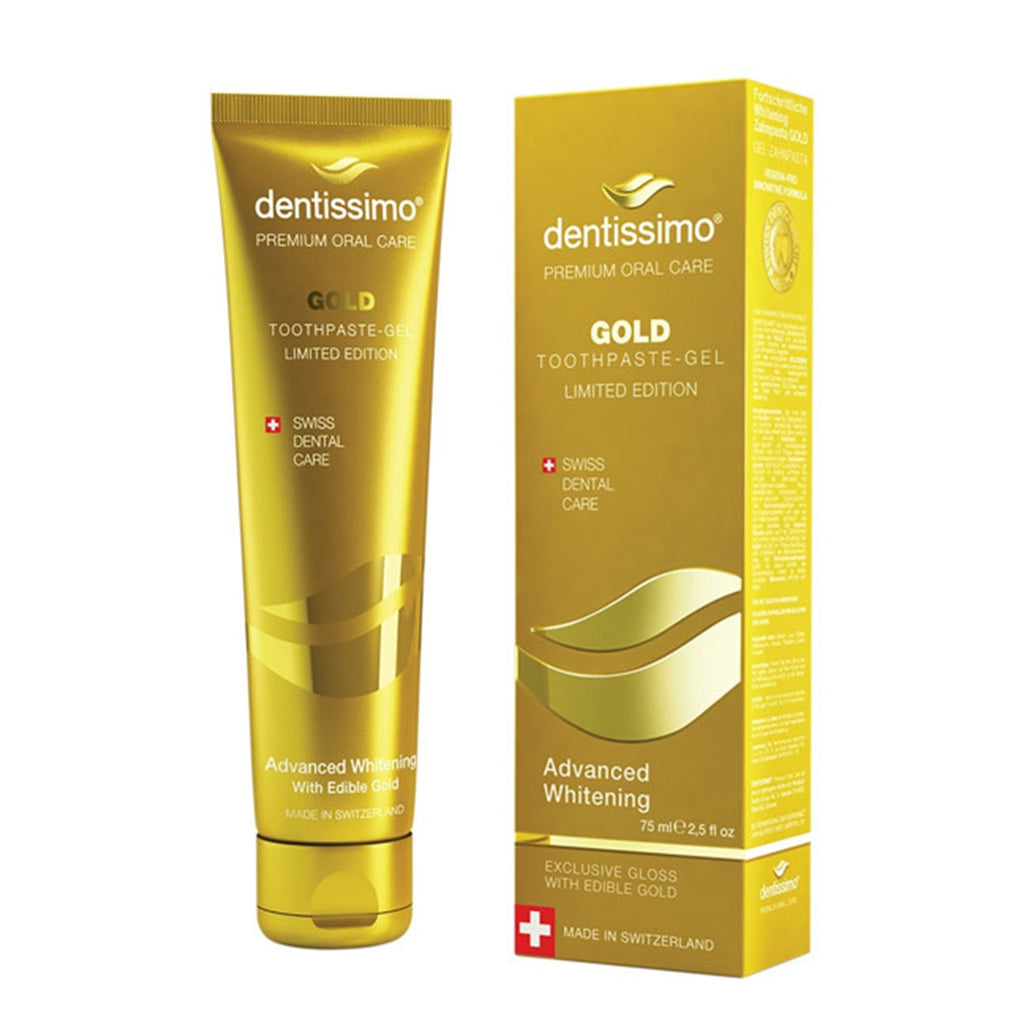 Dentissimo Advanced Whitening Gold balinoša zobu pasta, 75 ml