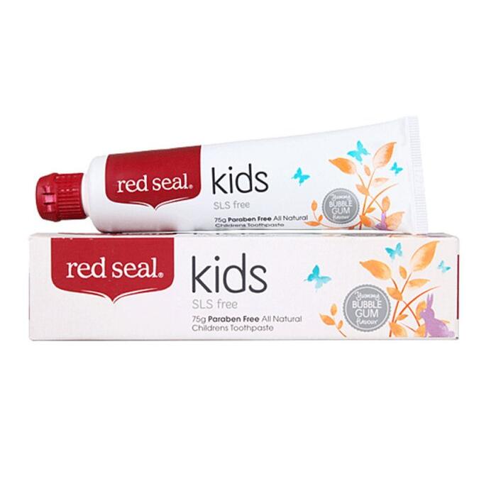 Red Seal Kids persiku un banānu aromāta zobu pasta bērniem (no 0 līdz 12 gadiem), 75 g