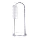 Uzpirkstenis ar mīkstiem sariņiem mazuļa pirmo zobu tīrīšanai, ar maisiņu