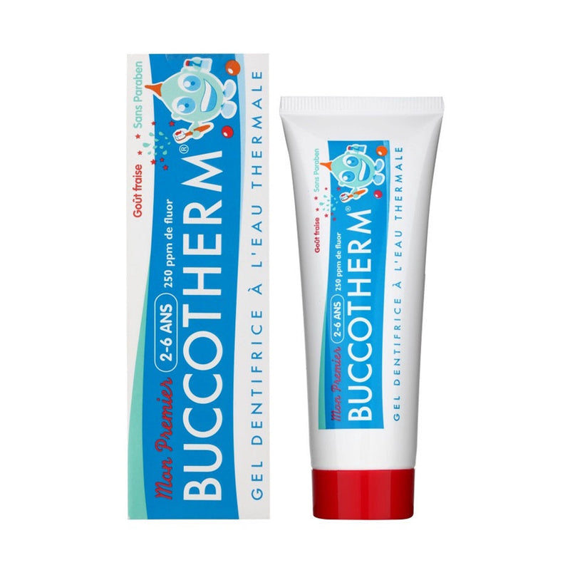 Buccotherm Bērnu zobu pasta zemeņu garšas (2 - 6 gadi), 50 ml