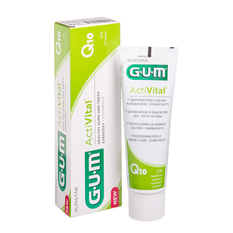 Gum ActiVital multifunkcionālā zobu pasta ar koenzīmu Q10, 75 ml