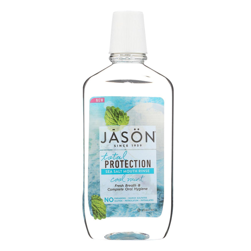 Jason Total Protection Cool Mint dabīgs mutes skalojamais līdzeklis, 473 ml