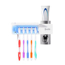 Dezinficējošs zobu birstes turētājs un zobu pastas izspiedējs