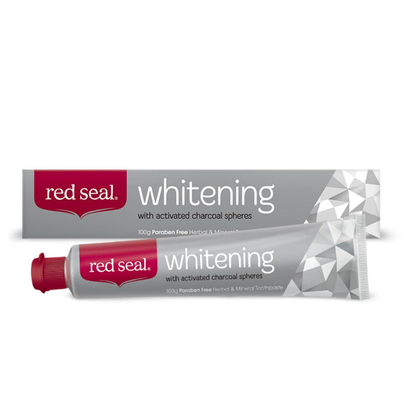 Red Seal Whitening balinoša zobu pasta ar aktivēto kokogli, dzeramo sodu un kokosriekstu eļļu, 100 g