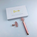 "Dsmile" rožu kvarca vibrācijas masāžas rullītis sejai