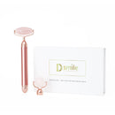 Dsmile rožu kvarca vibrācijas masāžas rullītis sejai