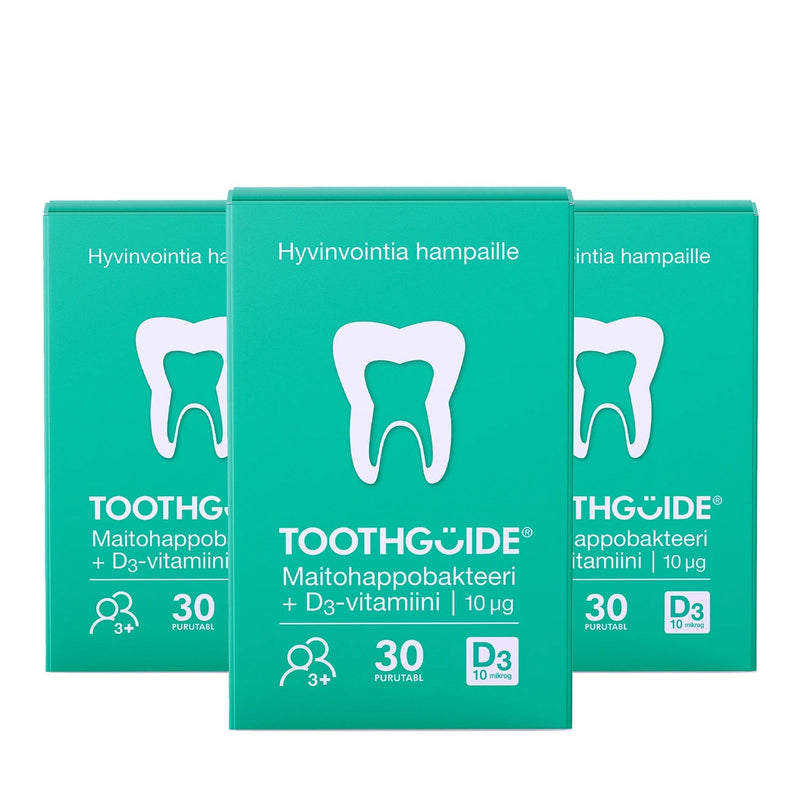 ToothGuide labas mutes dobuma baktērijas ar ksilītu un D3 vitamīnu, 3 iepakojumi